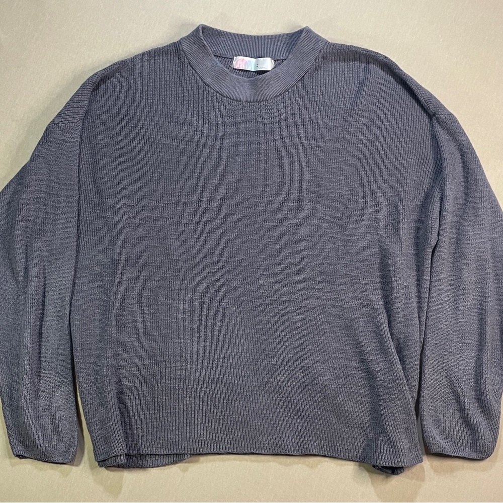 Free People Gray Crew Neck Sweater